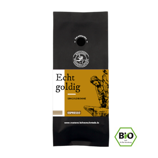 Echt goldig Direct Trade Bio Espresso Kaffee Bohnen